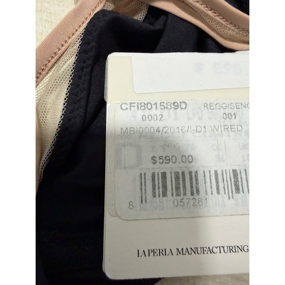 LA PERLA Black Mesh Trim Wired Balconette Bra 38D Made in Italy NWT - Picture 6 of 10